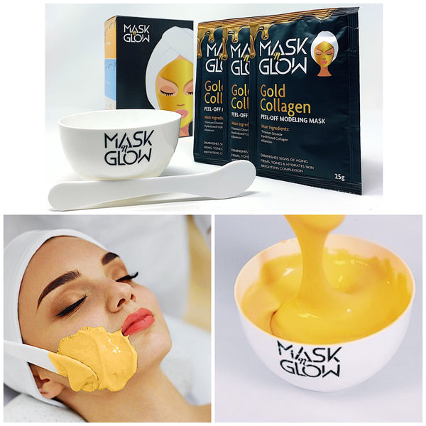 Gold Collagen Modeling Mask- Firming & Hydrating Rubber Mask- Jelly Mask
