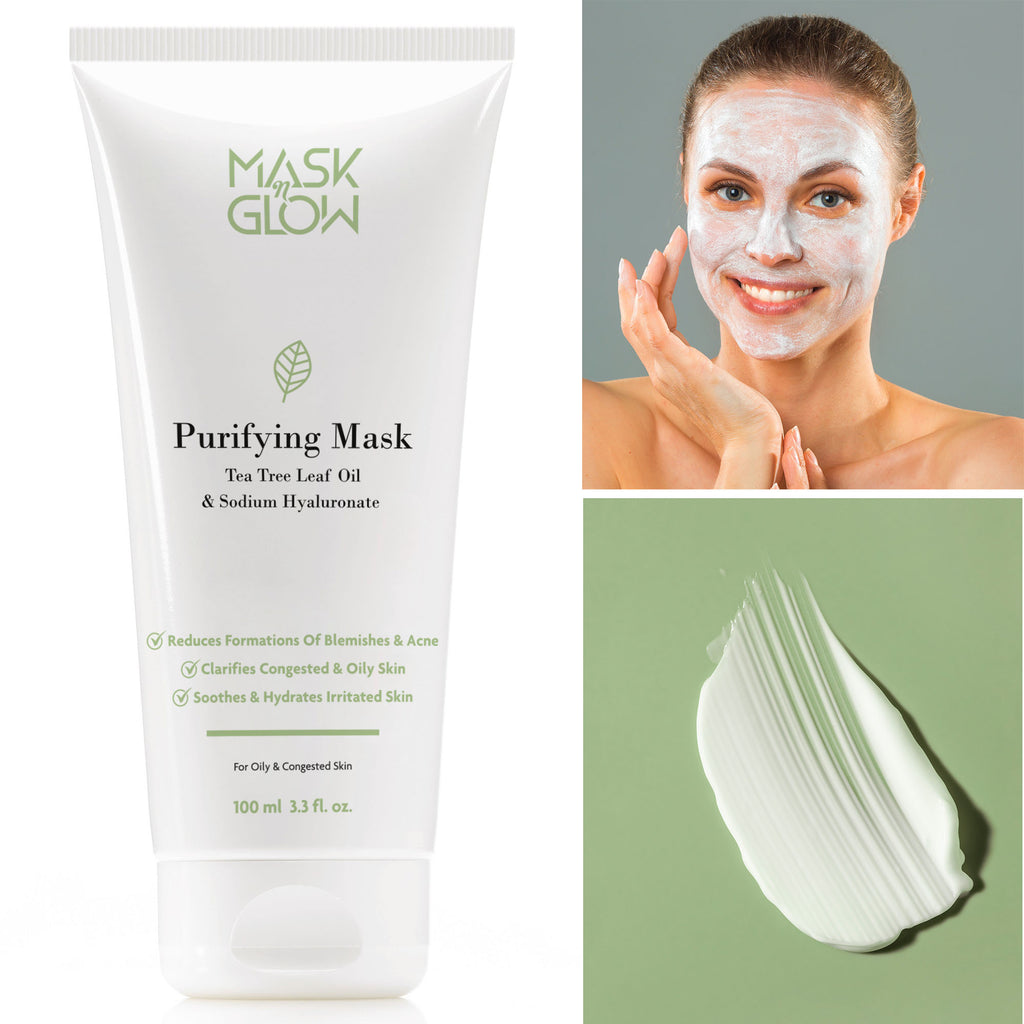 MaskNGlow Purifying Cream with Tea Tree Oil and Hyaluronic Acid
