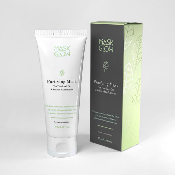 MaskNGlow Purifying Cream Mask - with Tea Tree Oil and Hyaluronic Acid
